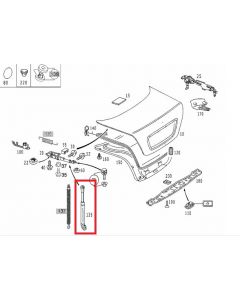 Original Mercedes-Benz Gasdruckdämpfer Satz für Heckdeckel S-Klasse 220 buy in USA