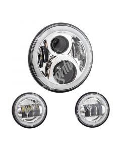 Letric Lighting 7in Led Chrome Full-Halo Indian buy in USA