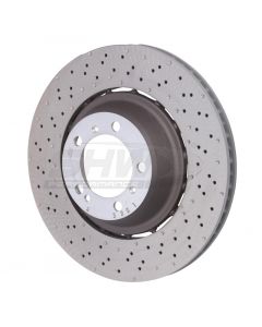 SHW 14-19 Porsche 911 Turbo 3.8L w/o Ceramics Left Rear Drilled-Dimpled LW Brake Rotor (99135240703) buy in USA