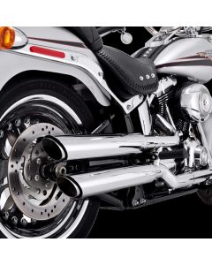 Vance & Hines HD Softail Fatboy 07-17 Twin Slash Chrome PCX Slip-On Exhaust buy in USA