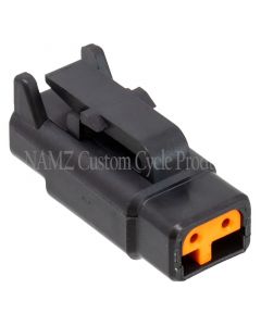 NAMZ Deutsch DTM 2-Position Plug w/2 Stamped Terminals & Wedgelock - Black (HD 74112-98BK) buy in USA