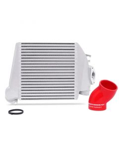 Mishimoto 08-14 Subaru WRX Top-Mount Intercooler Kit - Powder Coated Silver & Red Hoses buy in USA