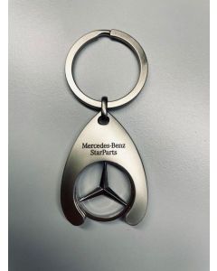 Orig Mercedes-Benz Schlüsselanhänger Einkaufs Chip Einkaufswagen Stern Starparts buy in USA