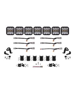 Diode Dynamics SS5 Pro Universal CrossLink 7-Pod Lightbar - White Combo buy in USA