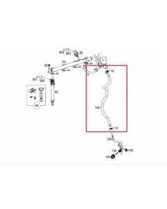 Original Mercedes-Benz Kraftstoffschlauch an Hochdruckpumpe M274 A2740703500 buy in USA