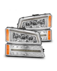 AlphaRex 03-06 Chevy Silverado 1500/2500HD/3500HD/Avalanche Chrome NOVA LED Proj Headlights buy in USA