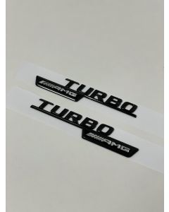 Exon Gloss Black AMG Turbo 4MATIC+ Side Fender Badge Emblem for Mercedes Benz A45s AMG W177 buy in USA