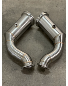 MODE Design 200cpsi Catted Downpipes w. Heatshield for Porsche Cayenne Turbo / S / GTS 9YA/9Y0/9Y3 buy in USA