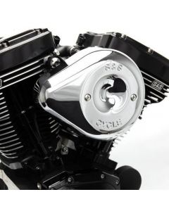 S&S Cycle 01-15 Fuel-Injected Softail Stealth Air Cleaner Kit w/ Chrome Teardrop Cover buy in USA