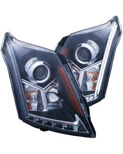 ANZO 2010-2015 Cadillac Srx Projector Headlights w/ Plank Style Design Black buy in USA