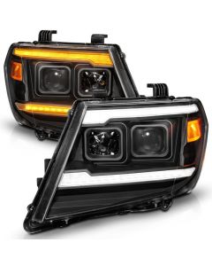 ANZO 09-20 Nissan Frontier Black Projector Plank Style DRL w/ Switchback & Sequential LED DRL buy in USA