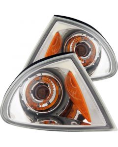 ANZO Corner Lights 1999-2001 BMW 3 Series E46 Euro Corner Lights Chrome w/ Amber Reflector buy in USA