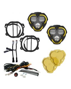 KC HiLiTES FLEX ERA 3 Dual Mode SAE Fog Lights - 2-Light Master Kit for Jeep JK/JL/JT Plastic Bumper buy in USA