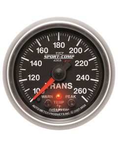 Autometer Elite 52.4mm 100-260F Transmission Temprature Peak & Warn w/ Electronic Control Gauge buy in USA