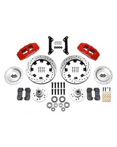 Wilwood Dynapro 6 Front Hub Kit 12.19in Drilled Red 70-78 Camaro buy in USA