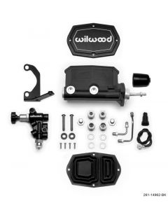 Wilwood Compact Tandem M/C - 15/16in Bore - w/Bracket and Valve (Pushrod) - Black buy in USA