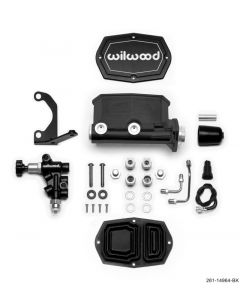 Wilwood Compact Tandem M/C - 1.12in Bore - w/Bracket and Valve - Black buy in USA