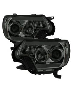 Spyder Toyota Tacoma 12-16 Projector Headlights Light Bar DRL Smoke PRO-YD-TT12-LBDRL-SM buy in USA