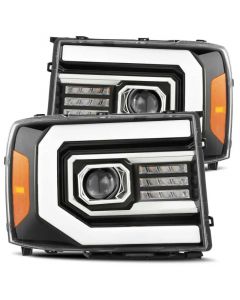 AlphaRex 07-13 GMC 1500HD PRO-Series Proj Headlights Plank Style Gloss Blk w/Activ Light/Seq Signal buy in USA