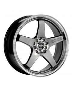 Enkei EV5 17x7 4x100/108 45mm Offset 72.6 Bolt Diameter Hyper Black w/ Machined Lip Wheel buy in USA