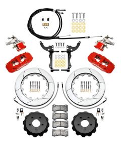 Wilwood AERO4 / MC4 Rear Kit 14.00 Red 2015-Up Mustang w/Lines & Cables buy in USA