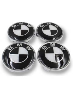 Exon BMW Style Stealth Black / White Wheel Center Cap for BMW 1 2 3 5 7 8 X1 X2 X3 X4 X5 X6 X7 buy in USA