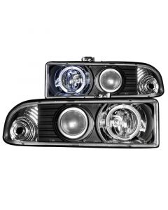 ANZO 1998-2005 Chevrolet S-10 Projector Headlights w/ Halo Black buy in USA