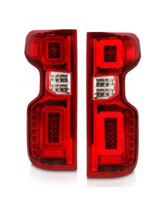 Anzo 19-21 Chevy Silverado Full LED Tailights Chrome Housing Red/Clear Lens G2 (w/C Light Bars) buy in USA