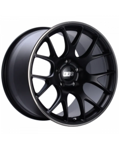 BBS CH-R 19x8.5 5x112 ET40 Satin Black Polished Rim Protector Wheel -82mm PFS/Clip Required buy in USA