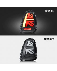 Luminosa Union Jack Style LED Tail Light Blackline w. Black Trim for MINI Cooper S JCW R56 R57 R58 R59 Hatch buy in USA