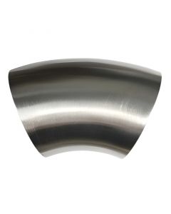 Stainless Bros 3.5in SS304 45 Degree Bend Elbow - 1D / 3.5in CLR - 16GA / .065in Wall - No Leg buy in USA