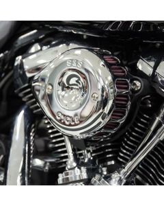 S&S Cycle 2017+ M8 Models Stealth Air Cleaner Kit w/ Chrome Mini Teardrop Cover buy in USA