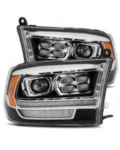 AlphaRex 09-18 Dodge Ram 1500HD PRO-Series Proj Headlight Plnk Style Blk w/Chrm Acc w/Seq Signal/DRL buy in USA