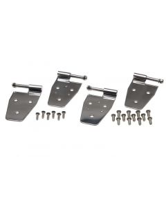 Kentrol 97-06 Jeep Wrangler TJ Door Hinge Set 4 Pieces - Polished Silver buy in USA