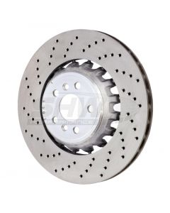 SHW 2020 BMW X5 M 4.4L Left Rear Cross-Drilled Lightweight Brake Rotor (34208074285) buy in USA