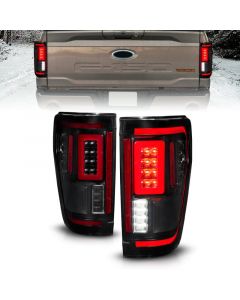 ANZO 21-23 Ford F-150 LED Taillights Seq. Signal w/BLIS Cover - Black Smoke buy in USA