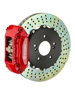 Brembo 97-01 Integra Type-R Front GT BBK 4 Piston Cast 2pc 328x28 2pc Rotor Drilled-Red buy in USA