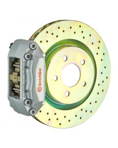 Brembo 12-19 Fiat 500 Pop/Abarth Front GT BBK 4 Piston Cast 2pc 28 5x28 1pc Rotor Drilled-Silver buy in USA