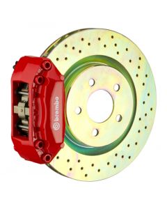 Brembo 11-18 Focus S/SE/SEL/Titanium Front GT BBK 4 Piston Cast 2pc 310x28 1pc Rotor Drilled-Red buy in USA