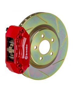 Brembo 87-91 M3 (E30) Front GT BBK 4 Piston Cast 2pc 330x28 1pc Rotor Slotted Type-1-Red buy in USA