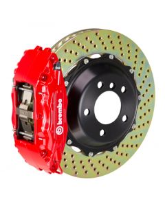 Brembo 94-00 C-Class Front GT BBK 4 Piston Cast 2pc 332x32 2pc Rotor Drilled-Red buy in USA