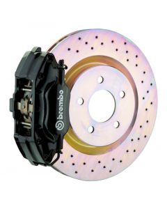 Brembo 94-04 Mustang (SN95) Front GT BBK 4 Piston Cast 2pc 330x28 1pc Rotor Drilled-Black buy in USA