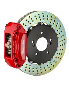 Brembo 92-98 318i/325i (Excl. xDrive) Front GT BBK 4 Piston Cast 2pc 320x28 2pc Rotor Drilled-Red buy in USA