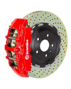 Brembo 02-08 G500/03-04 G55/09-18 G550 Front GT BBK 8 Piston Cast 365x34 2pc Rotor Drilled- Red buy in USA