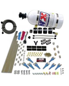 Nitrous Express 8 Cyl Shark Direct Port 4 Solenoids Nitrous Kit (200-600HP) w/10lb Bottle buy in USA