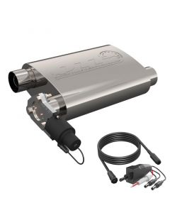 QTP 2.5in Weld-On 304SS Reverse Screamer Muffler w/Bolt-On QTEC Electric Cutout buy in USA