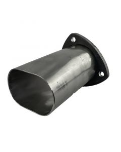 Granatelli 3.0in Round to 3.0in Oval Exhaust Adapter w/Floating 3 Bolt Header Flange buy in USA