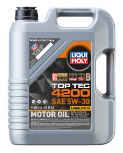 LIQUI MOLY 5L Top Tec 4200 New Generation Motor Oil SAE 5W30 buy in USA