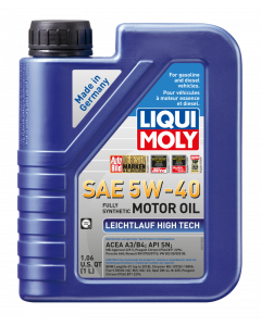 LIQUI MOLY 1L Leichtlauf (Low Friction) High Tech Motor Oil SAE 5W40 buy in USA