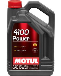 Motul 5L Engine Oil 4100 POWER 15W50 - VW 505 00 501 01 - MB 229.1 buy in USA